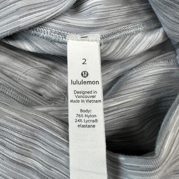 Lululemon Leggings Womens 2 Gray Wunder Under Hi-Rise Ombre Melange Luon 28" Gym - Picture 4 of 11
